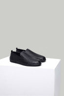 Black Men's Leather Espadrille | Derimod
