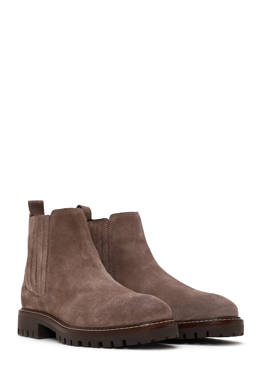Woman Mink Suede Leather Chelsea Boots