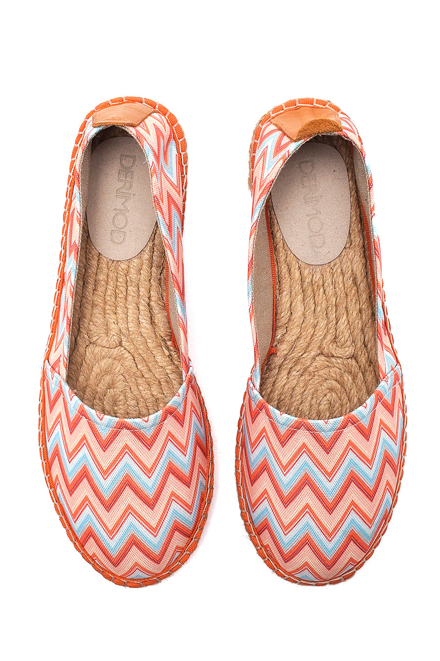 Women's Orange Wicker Sole Colorful Espadrille