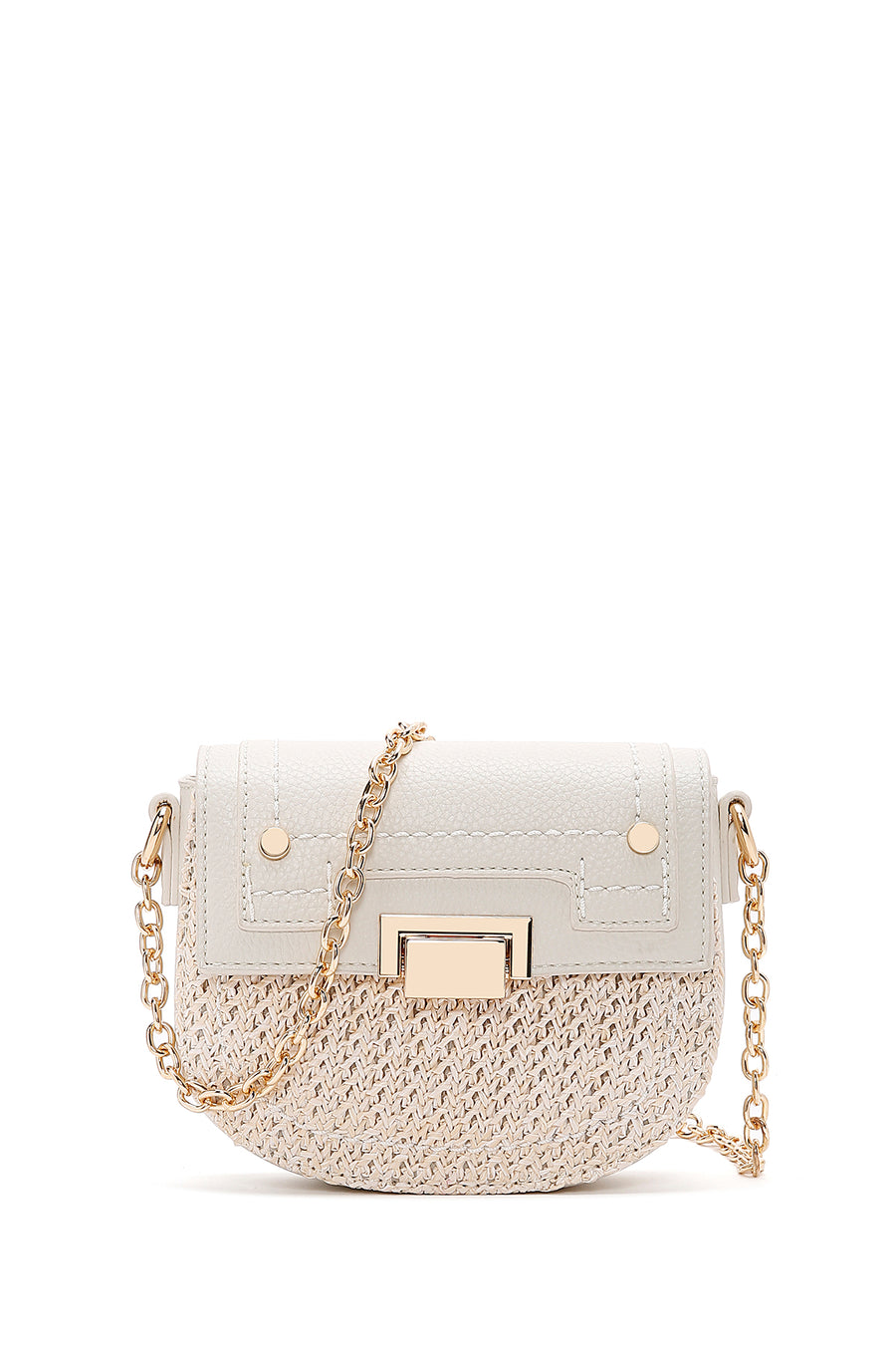 Woman Cream Long-Strap Braided Mini Crossbody Bag 26SBD2706M7 | Derimod