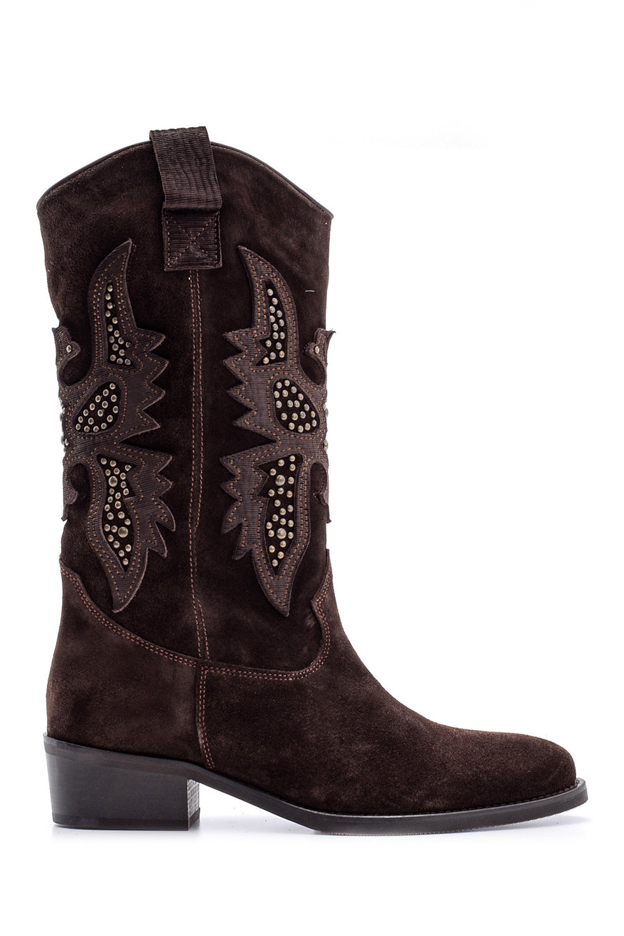 Women's Suede Leather Cowboy Boots 19WFD223710 | Derimod