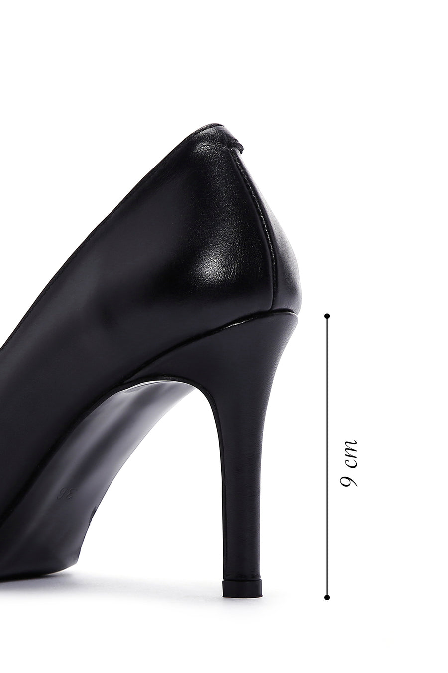 Women's Black Leather Stiletto