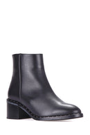 Women's Leather Boots with Stud Detail | Derimod