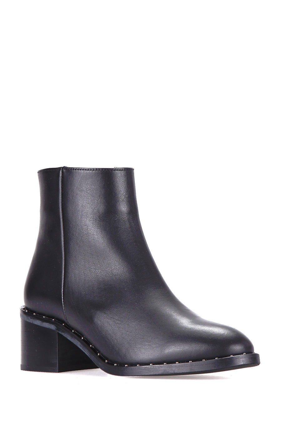 Women's Leather Boots with Stud Detail