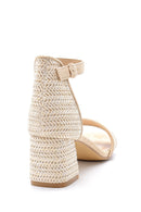 Women's Straw Look Heeled Sandals | Derimod