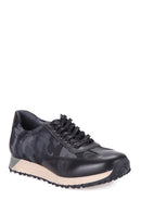 Camouflage Patterned Men's Leather Sneaker | Derimod