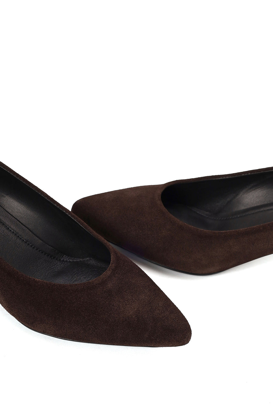 Derimod Flex Woman Brown Short Thick-Heeled Suede Stiletto