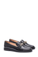 Kadın Deri Zincirli Rugan Loafer | Derimod