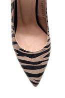Women's Zebra Pattern Heeled Shoes | Derimod