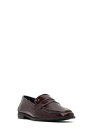 Kadın Bordo Rugan Deri Loafer | Derimod