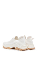 Women's White Thick Soled Sneaker | Derimod