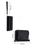 Men's Black Leather Mini Handbag | Derimod