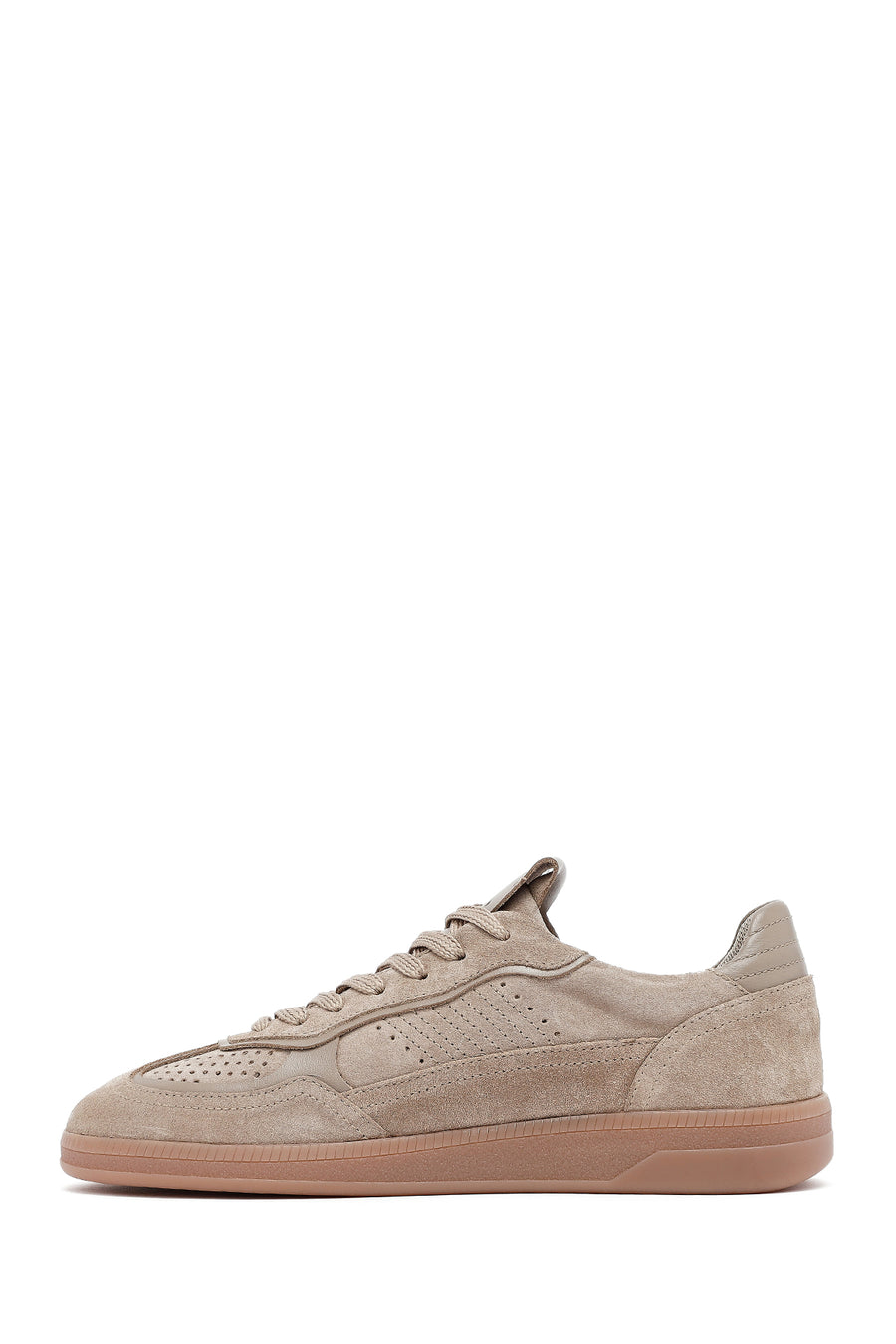 Kadın Taba Bağcıklı Süet Deri Sneaker