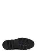 Male Black Lace-Up Thick-Soled Leather Casual Shoes | Derimod