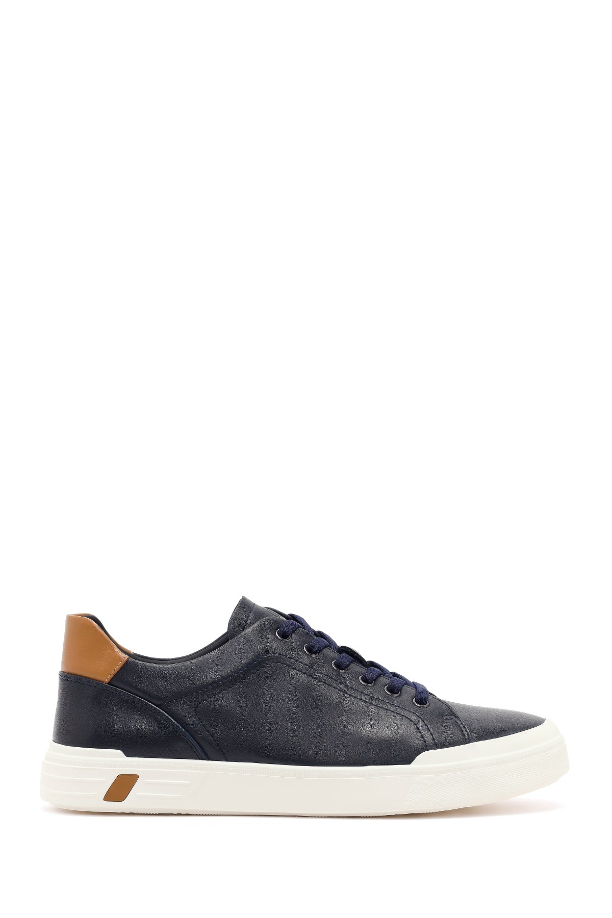 Erkek Lacivert Bağcıklı Deri Sneaker 26SFD699218 | Derimod