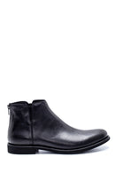 Men's Leather Back Zippered Classic Boots | Derimod