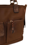 Woman Brown Long-Strap Fabric Shoulder Bag | Derimod