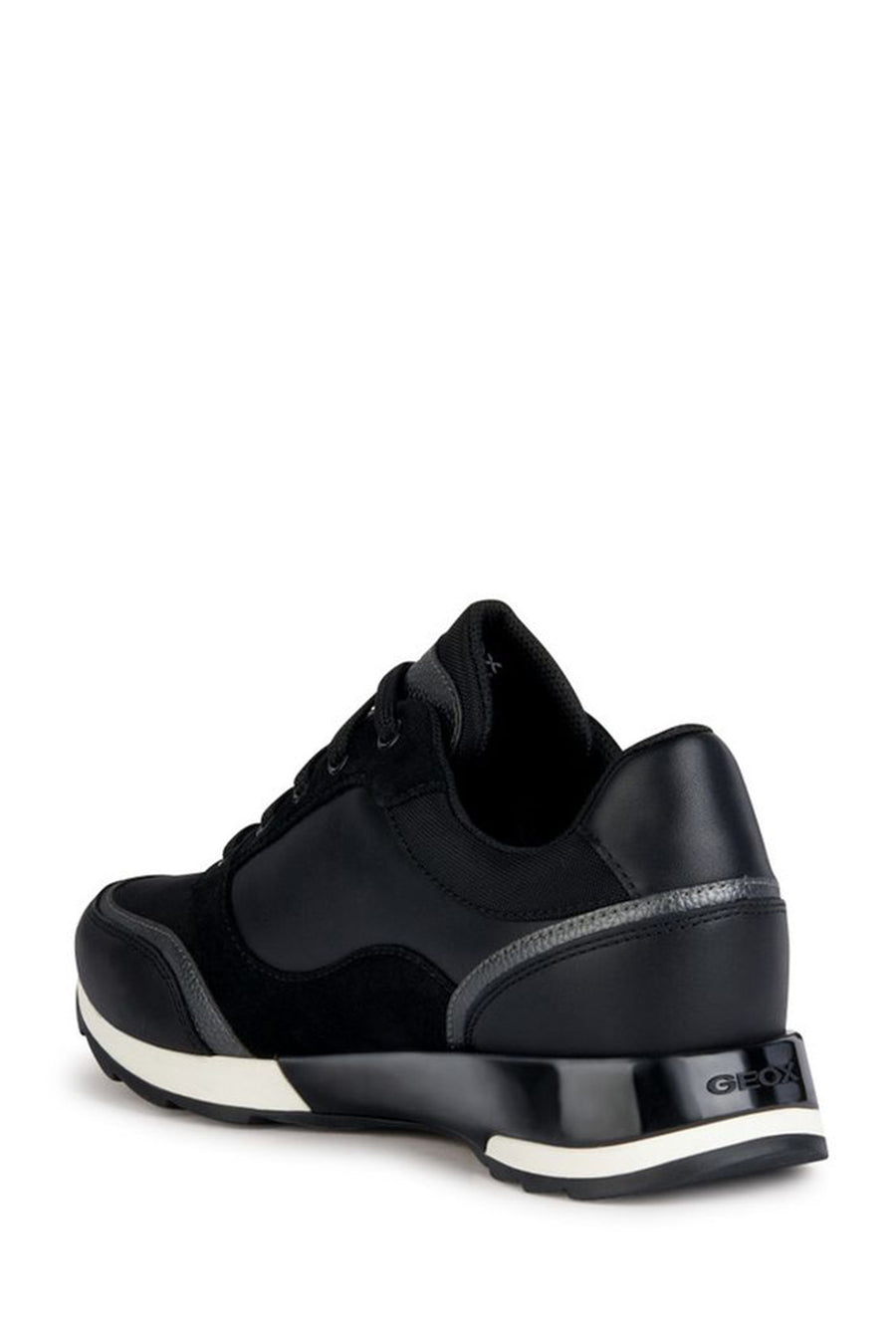 Geox Kadın Siyah New Aneko B Abx Bağcıklı Deri Spor Sneaker