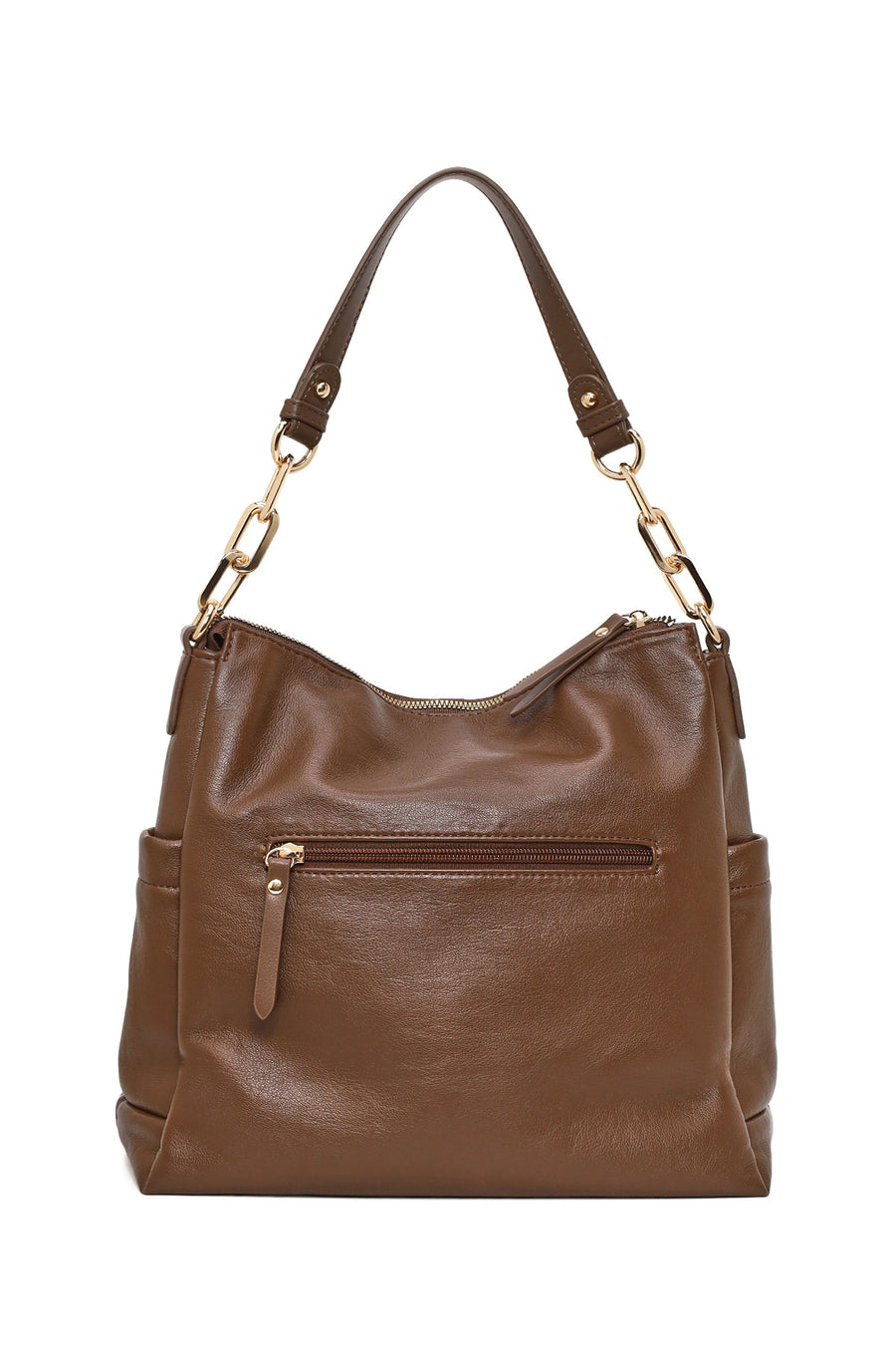 Woman Brown Long-Strap Shoulder Bag