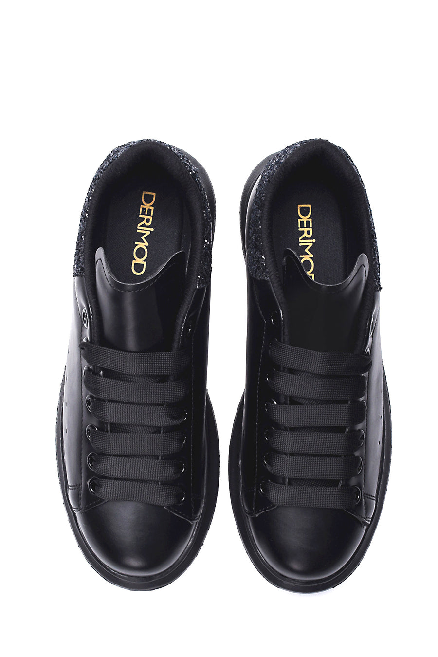 Women's Black Thick Soled Sneaker