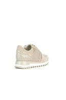 Geox Women's Beige Tabelya Leather Thick Heeled Lace-up Sneaker | Derimod