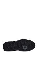 Erkek Siyah Bağcıklı Deri Casual Sneaker | Derimod