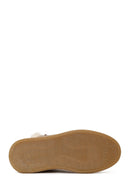 Woman Mink Zip Closure Thick-Soled Suede Teddy Boots | Derimod