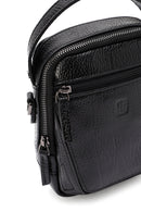 Men's Black Leather Messenger Bag | Derimod