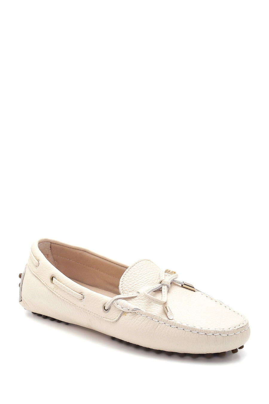 Women's Beige Leather Loafer