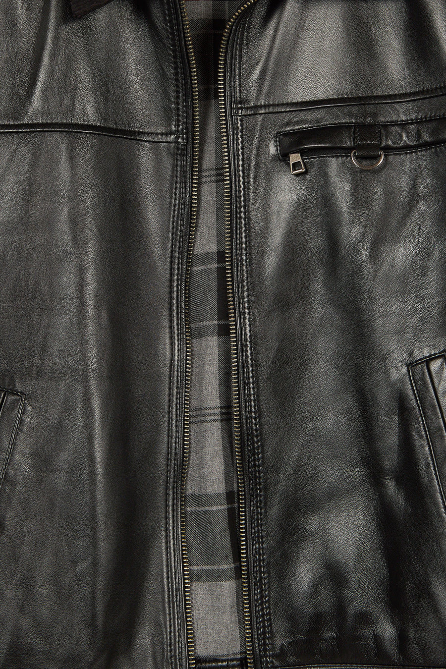 Nomad Male Black Oversize Leather Jacket