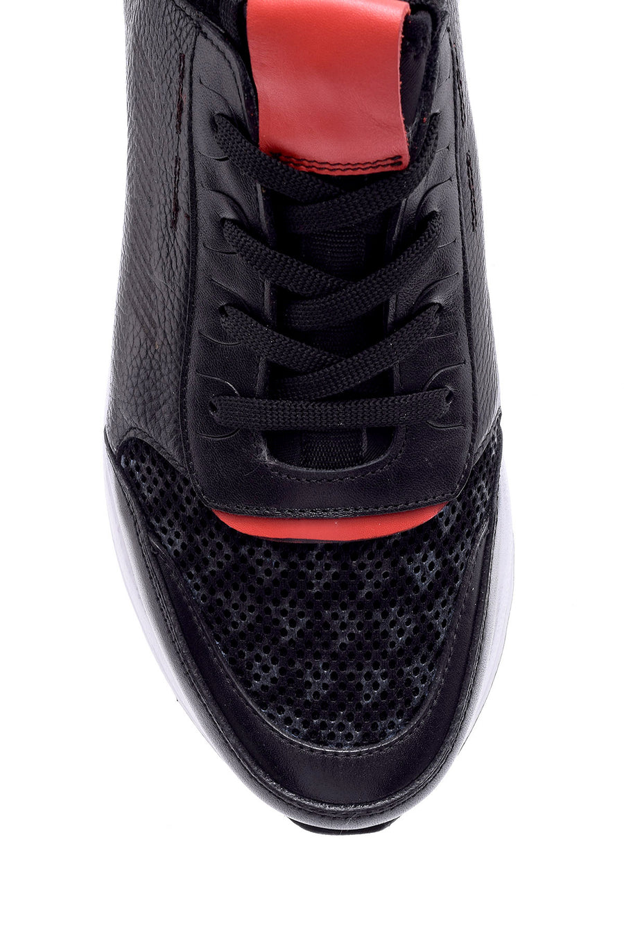 Erkek Yüksek Tabanlı Deri Sneaker