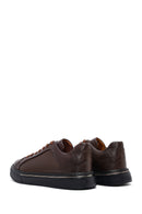 Men's Brown Lace-Up Thick-Soled Leather Sneakers | Derimod