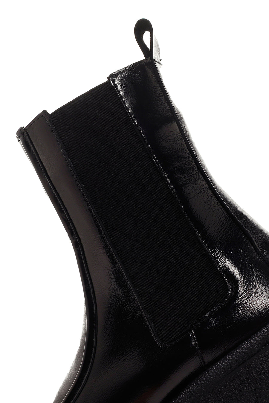 Women's Black Patent Leather Classic Chelsea Boots
