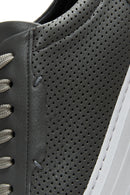 Men's Leather Perforated Sneaker | Derimod