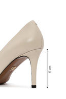 Kadın Krem İnce Topuklu Deri Stiletto | Derimod