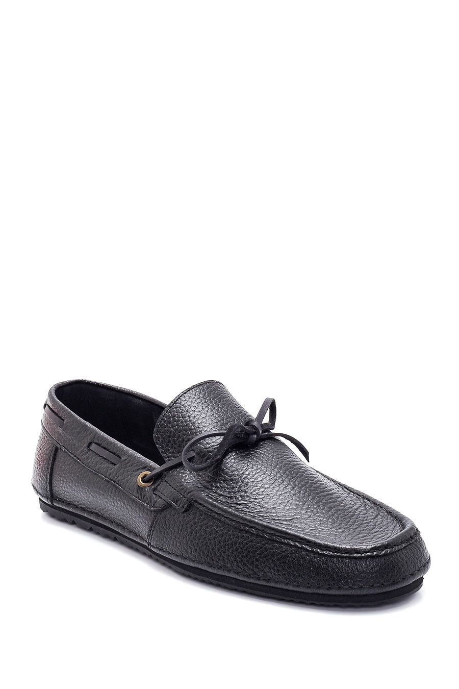 Erkek Siyah Deri Loafer