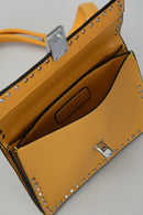 Yellow Women's Crossbody Bag with Staple Detail | Derimod