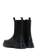 Women's Black Leather Thick Soled Chelsea Boots | Derimod