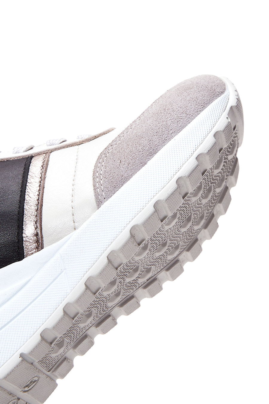 Women's Beige Leather Wedge Heeled Sneaker