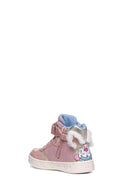 Geox Girl Pink Skylin Banded Patterned Ankle Sneaker | Derimod