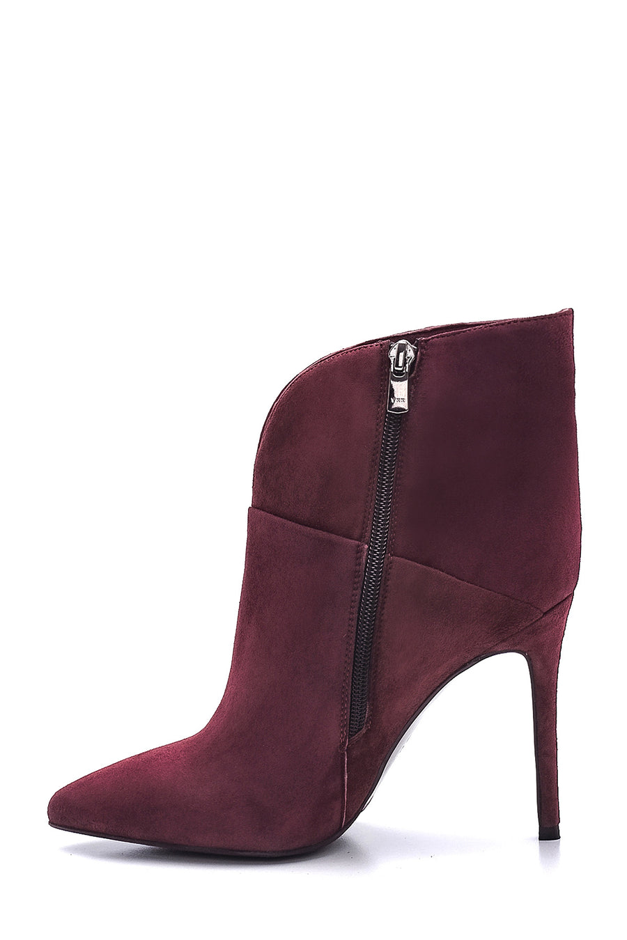 Women's Leather Suede Heeled Boots