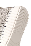 Woman Gray Lace-Up Thick-Soled Patterned Sneaker | Derimod