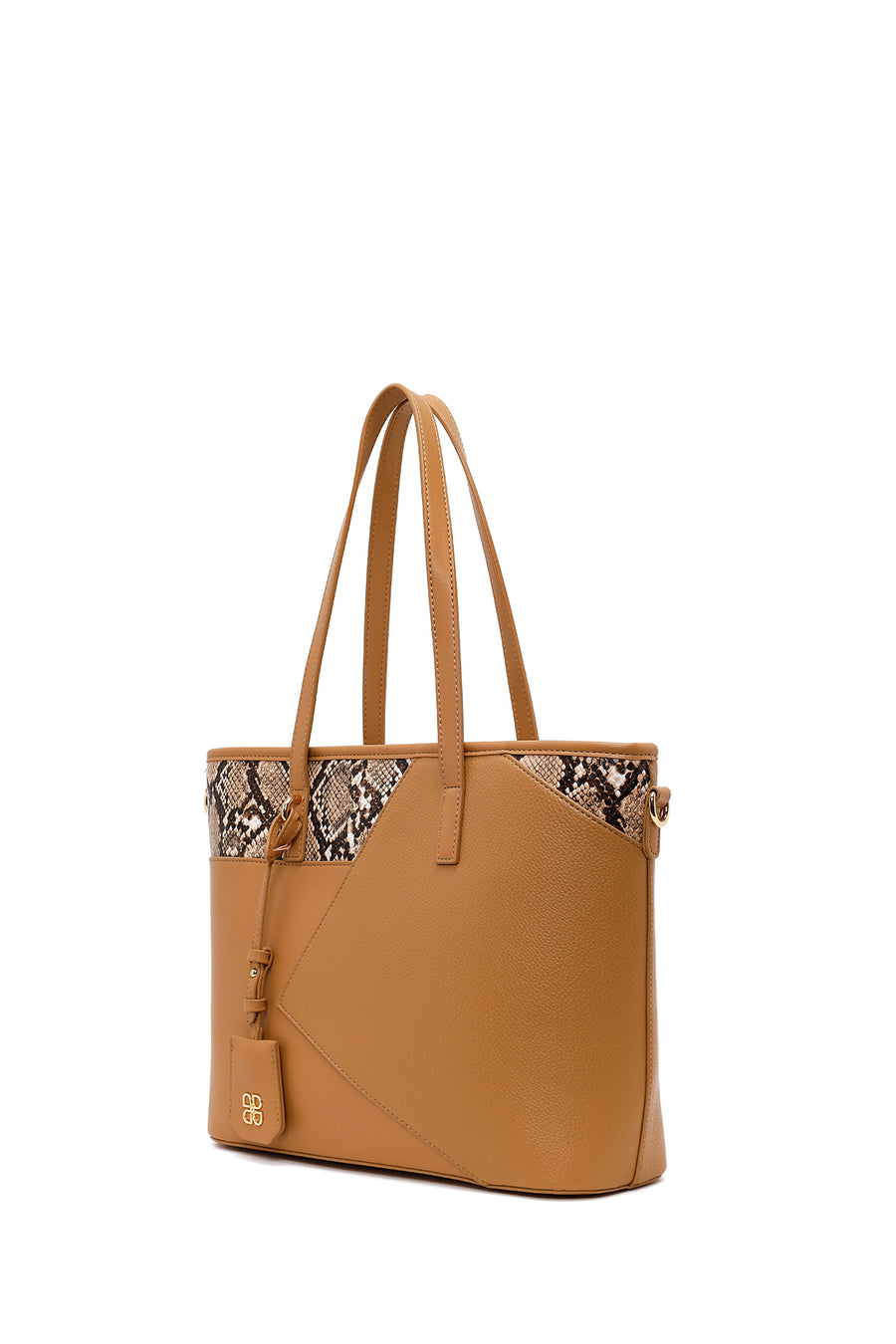 Woman Beige Long-Strap Printed Classic Shoulder Bag