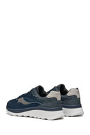 Geox Erkek Lacivert U Spherica Actif X1 A - Mes + Su Bağcıklı Süet Sneaker | Derimod