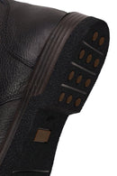Male Black Lace-up Zip Closure Leather Boots | Derimod
