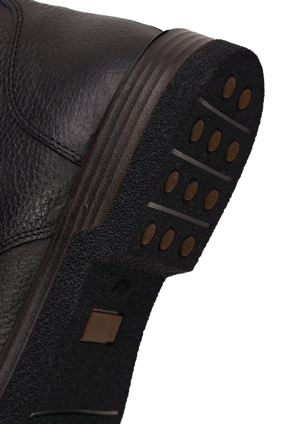 Male Black Lace-up Zip Closure Leather Boots