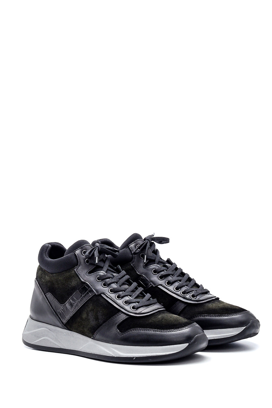 Erkek Kroko Detaylı Bilekli Sneaker