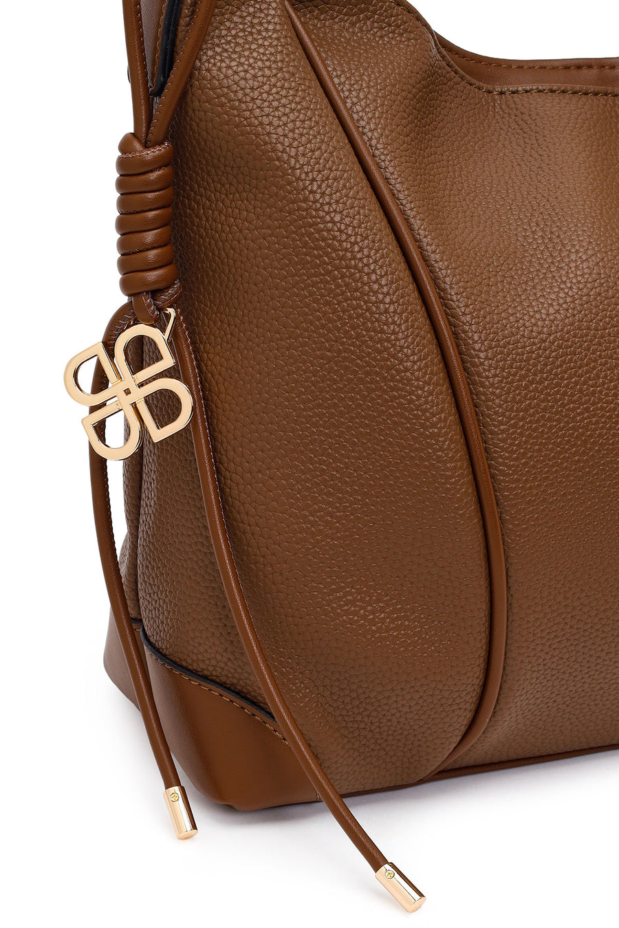 Woman Brown Long-Strap Accessory Shoulder Bag