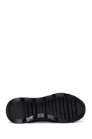 Erkek Siyah Deri Casual Sneaker | Derimod