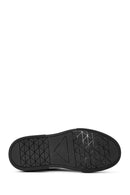 Male Black Lace-Up Thick-Soled Leather Sneaker | Derimod